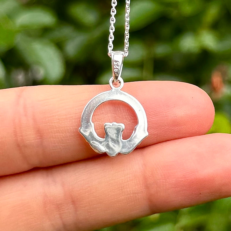 Collar Claddagh de Plata de Ley
