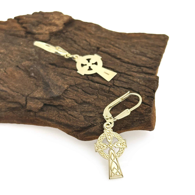 Pendientes Cruz Celta de Oro de 10kt