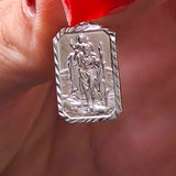Medalla rectangular mediana de San Cristóbal