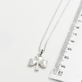 Rhodium Plated Shamrock Pendant