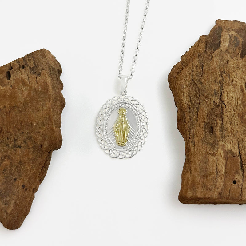 Two Tone 14k Gold Plated Miraculous