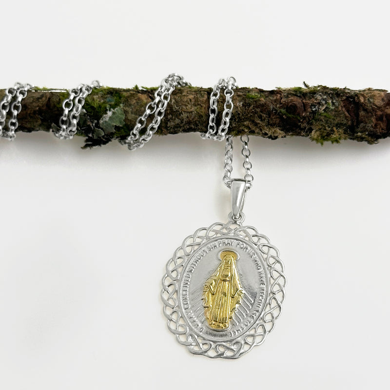 Two Tone 14k Gold Plated Miraculous