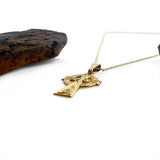 Small 10k Solid Gold Traditional Cross