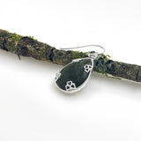 Connemara Marble Silver Claddagh Basket Earrings