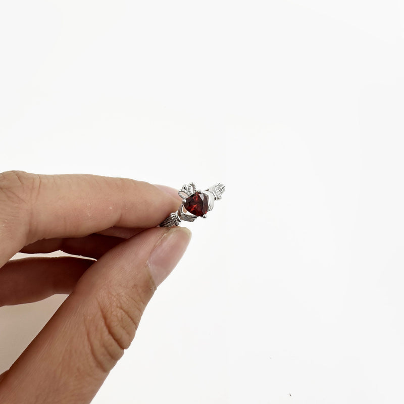 January Claddagh Birthstone Ring