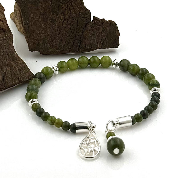Shamrock Connemara marble stretch bracelet Shamrock Connemara marble stretch bracelet