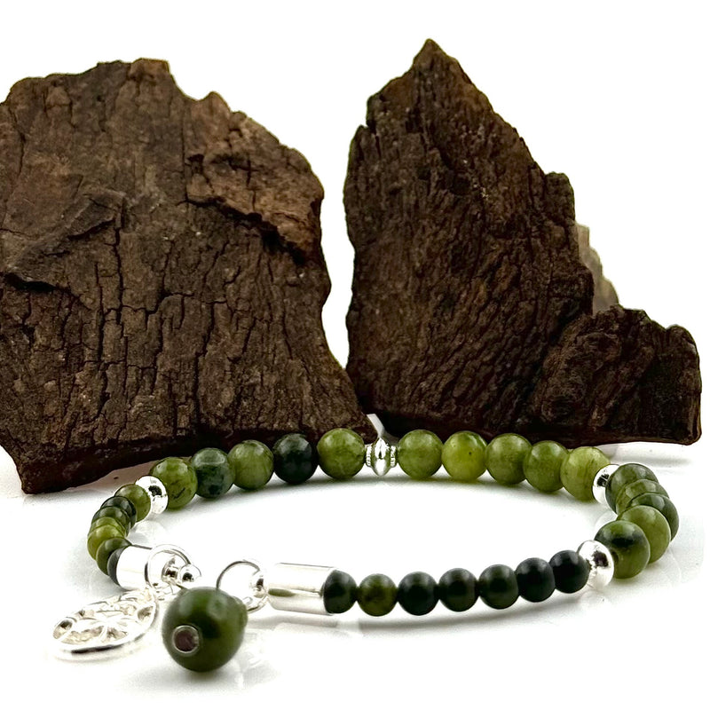 Shamrock Connemara Marble Bracelet