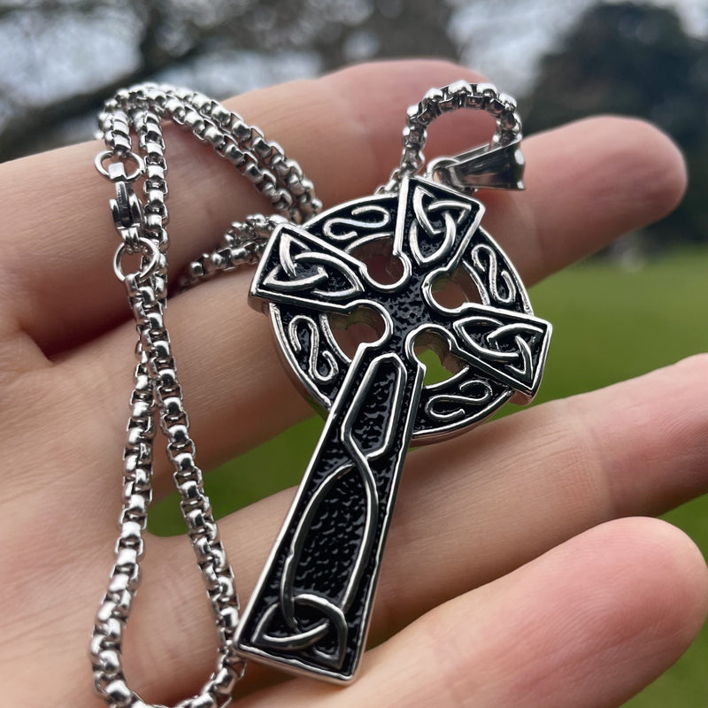 Classic Large Celtic Cross Necklace