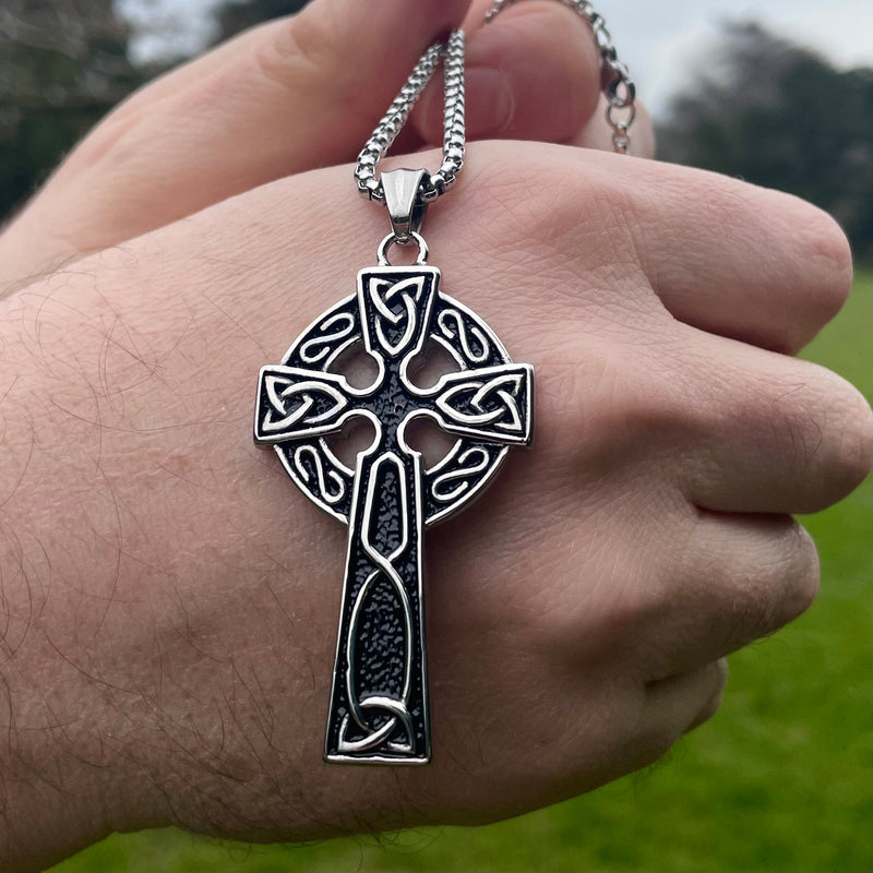 Classic Large Celtic Cross Necklace