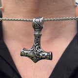 Silver Thors Hammer Necklace