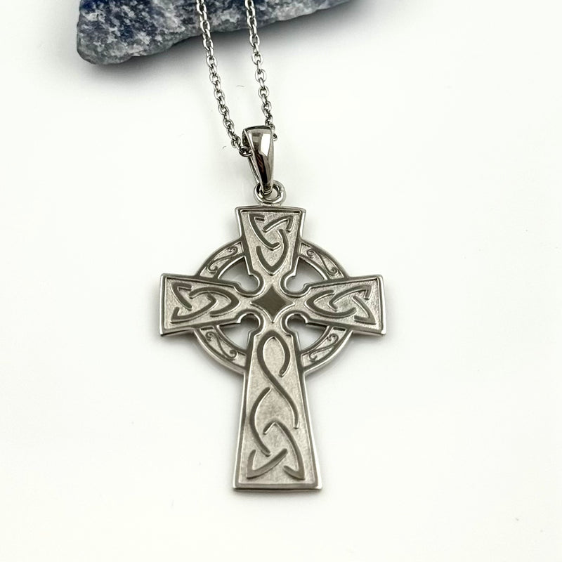 Traditional Style Silver Celtic Cross