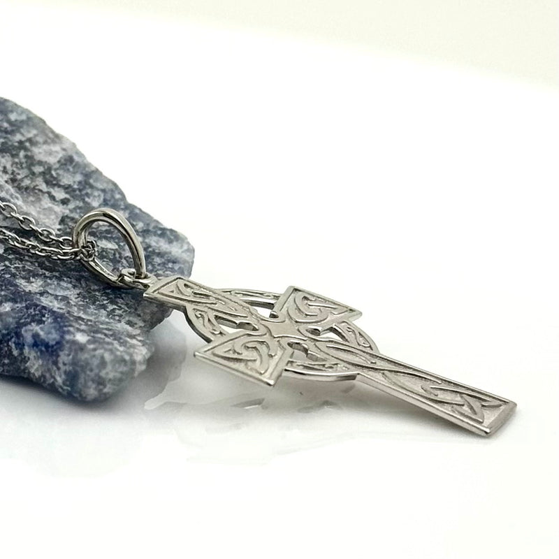 Traditional Style Silver Celtic Cross