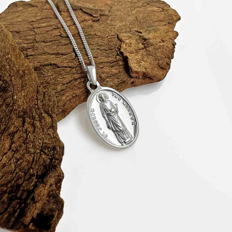 St Joseph The Worker Sterling Silver Medal