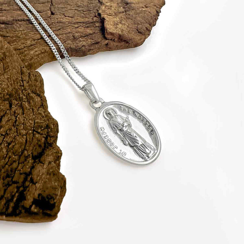 St Joseph The Worker Sterling Silver Medal