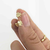Shamrock Earrings in 9K Gold