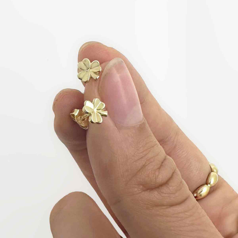 Shamrock Earrings in 9K Gold