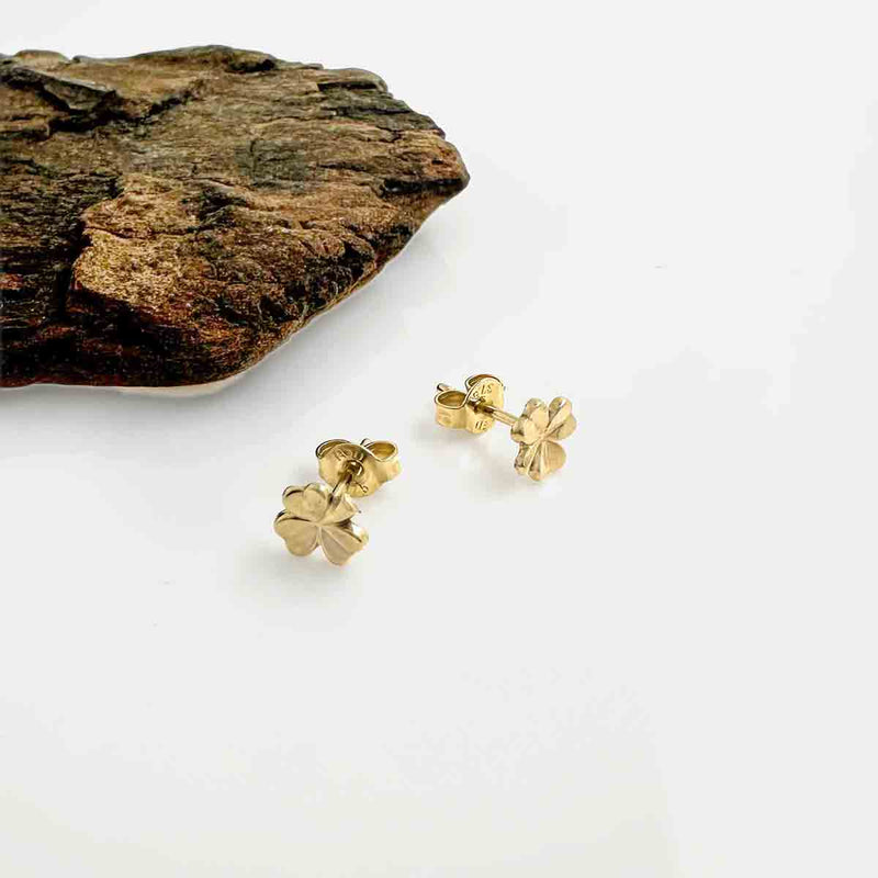 Shamrock Earrings in 9K Gold