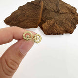 Small 9k Gold Claddagh Stud Earrings