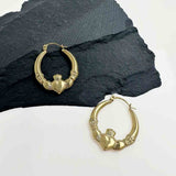 9k Gold Claddagh Earrings