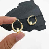 9k Gold Claddagh Earrings