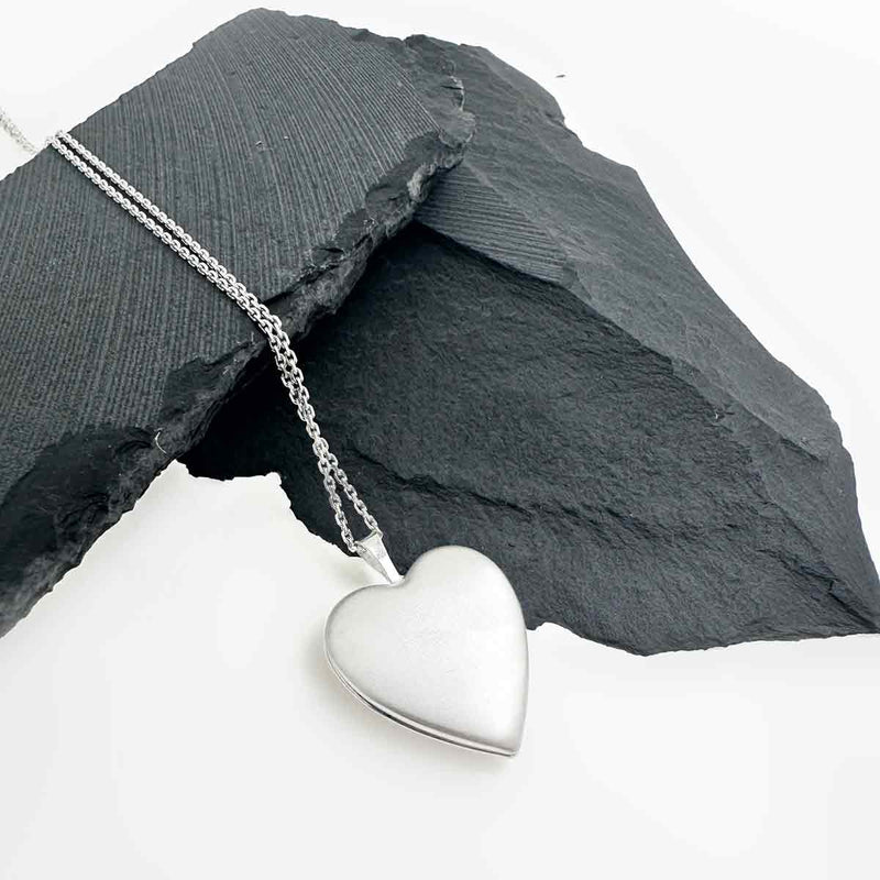 Silver Heart 'My Angel' Locket Necklace