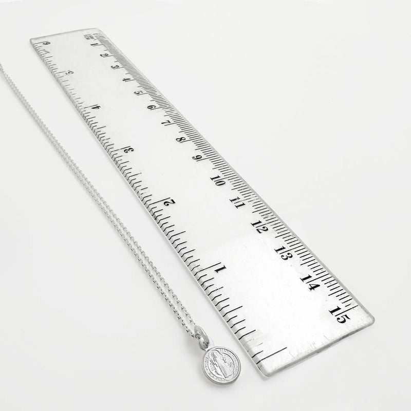 St Benedict Tiny Medal in Sterling Silver