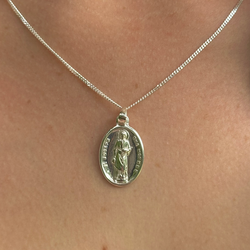 St Joseph The Worker Sterling Silver Medal