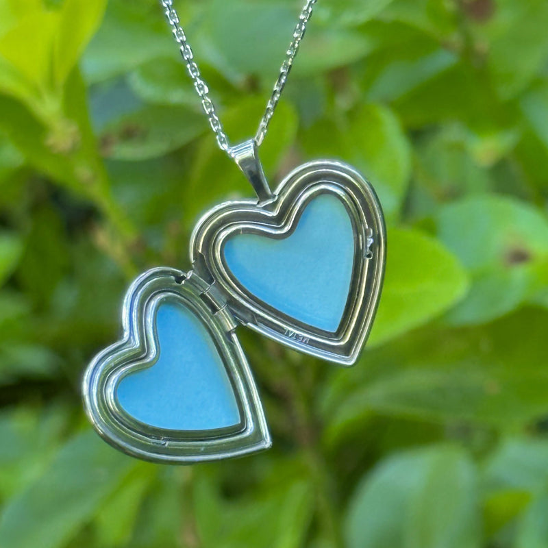 Silver Heart 'My Angel' Locket Necklace