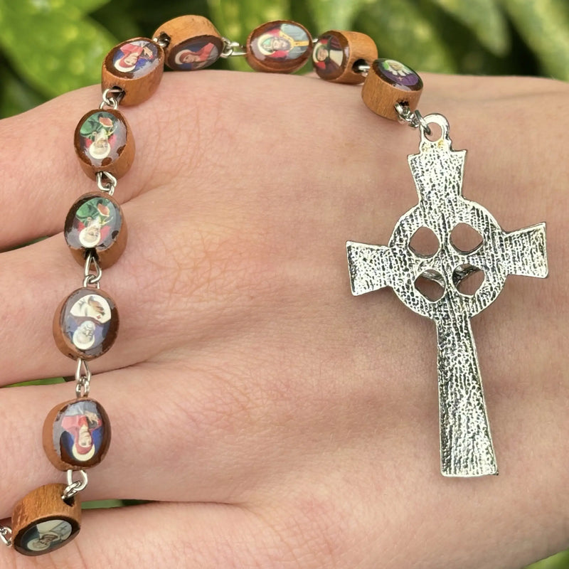 Saints of Ireland Rosary Keychain