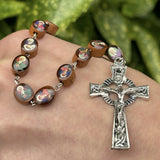 Saints of Ireland Rosary Keychain