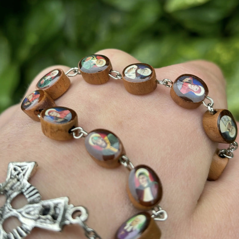 Saints of Ireland Rosary Keychain