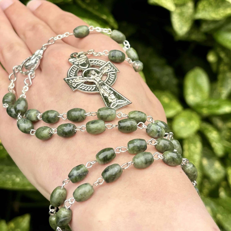 Oval Connemara Marble Rosary