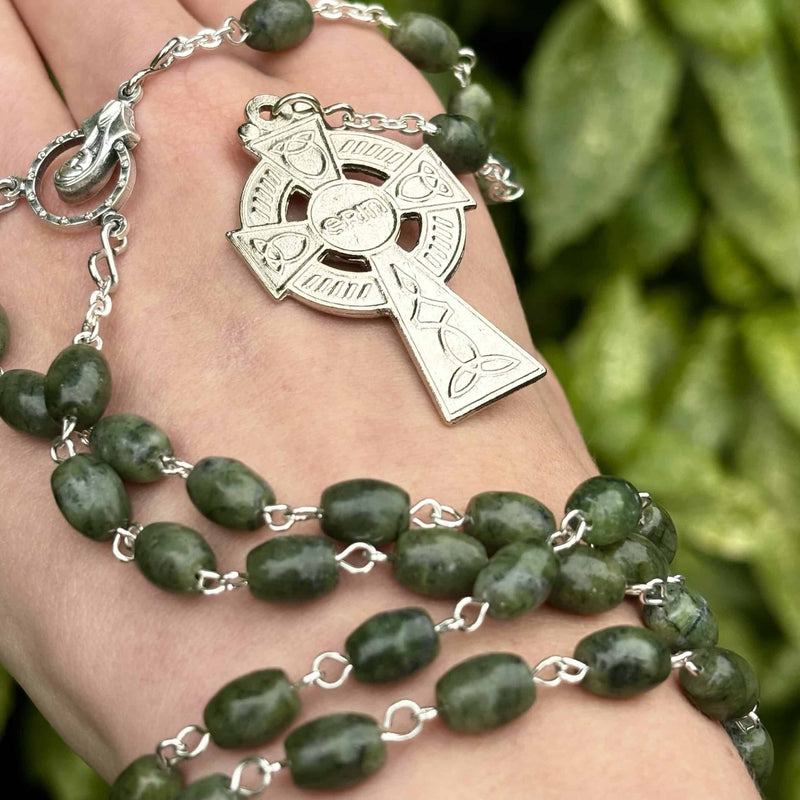 Oval Connemara Marble Rosary