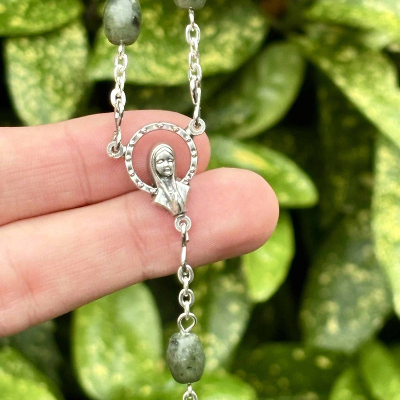 Oval Connemara Marble Rosary