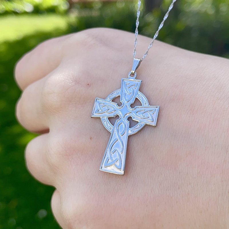 Two-Sided 10k Gold Celtic Cross