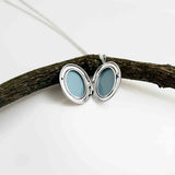 St Chris Silver Locket Necklace