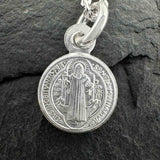 St Benedict Tiny Medal in Sterling Silver