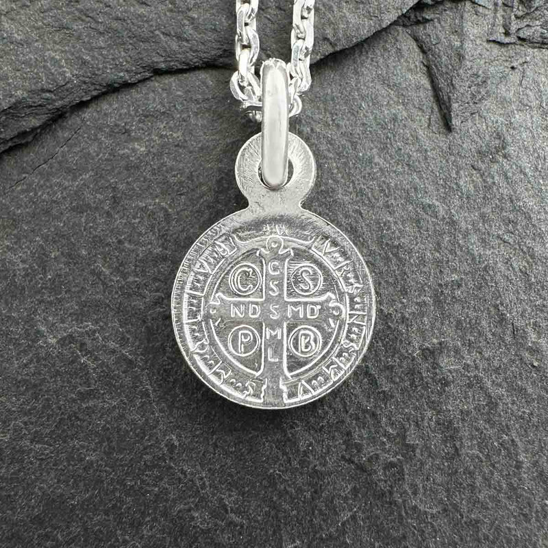 St Benedict Tiny Medal in Sterling Silver