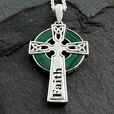 Faith Malachite Celtic Cross Pendant