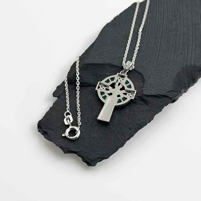 Faith Malachite Celtic Cross Pendant