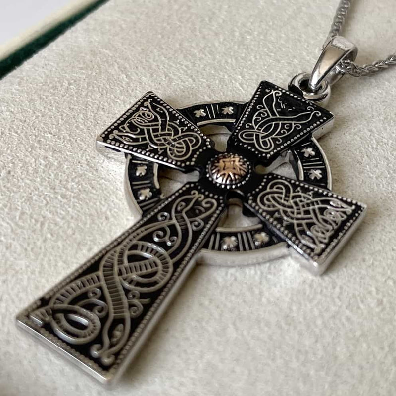 Luxury Large Oxidized Cross - Warrior Series