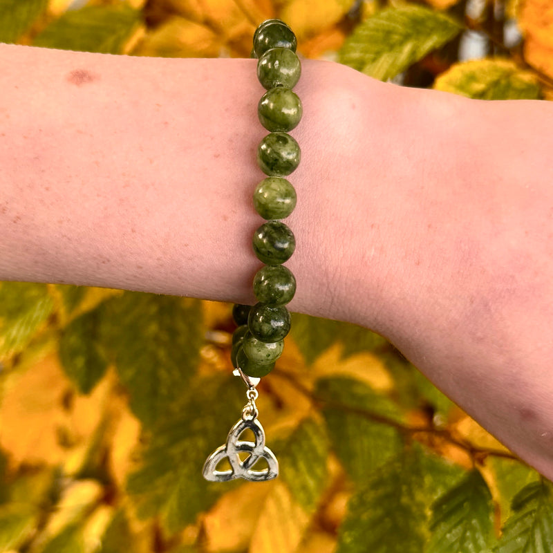 Connemara Marble Trinity Charm Bracelet