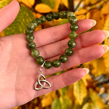 Connemara Marble Trinity Charm Bracelet