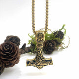 Gold Thors Hammer Necklace