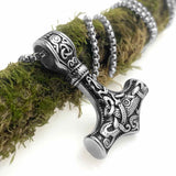 Silver Thors Hammer Necklace