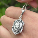 Connemara Marble Sterling Silver St Patrick Pendant