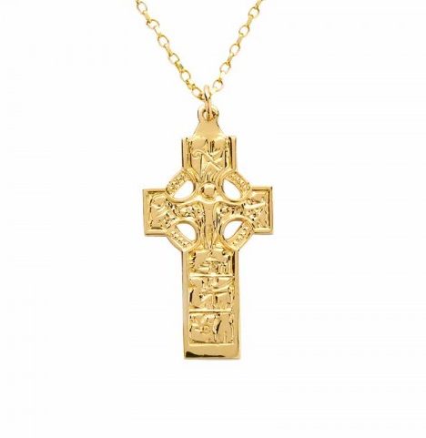 Historic Duleek Gold High Cross in Solid Gold - Recreation Collection