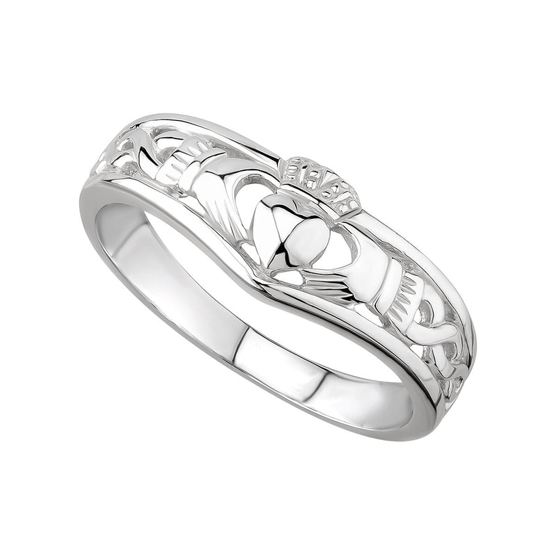 Anillo de Horquilla Claddagh de Plata
