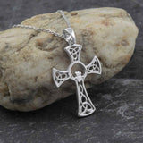 Claddagh Inspired Cross in Silver