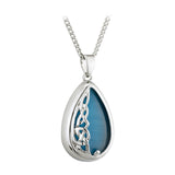 Colgante de Ojo de Gato Aqua de Rodio Bok